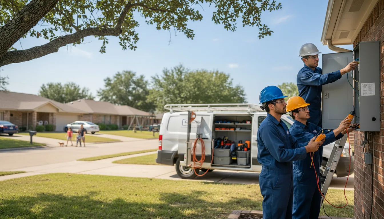 Certified electrician providing emergency electrical services in Martensdale, IA